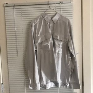 Light grey Simms fly fishing shirt